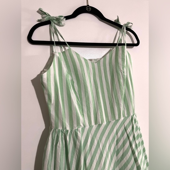 Banned Apparel 50s Candy Stripe Strappy Sundress in Green NWOT Size Large - Picture 5 of 12